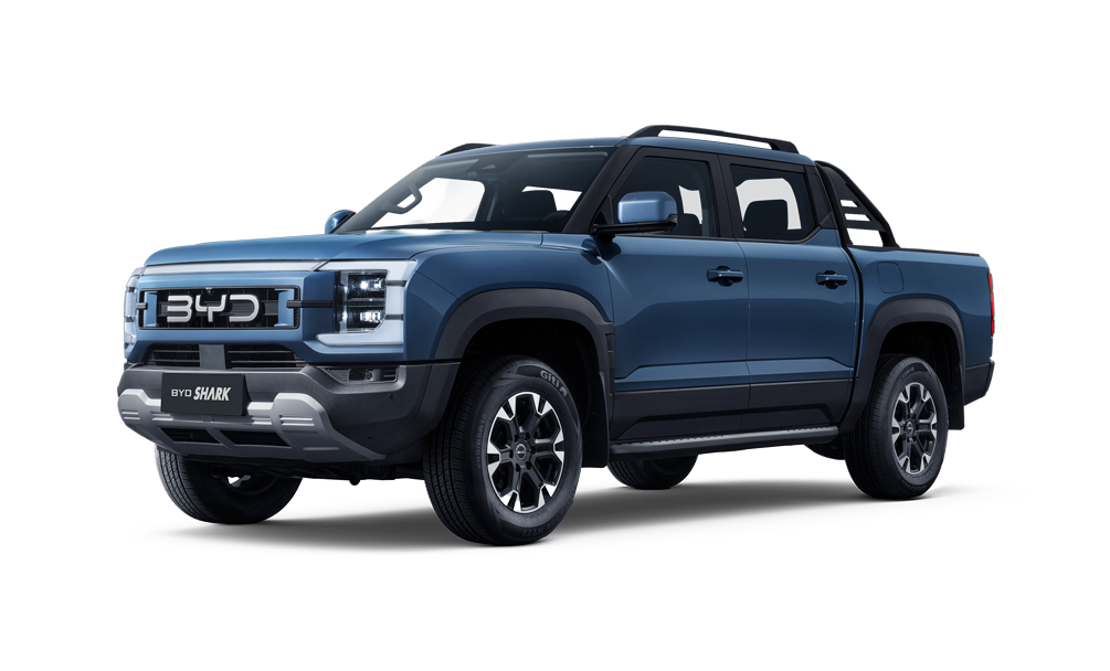 BYD Shark 6 in blue on transparent background