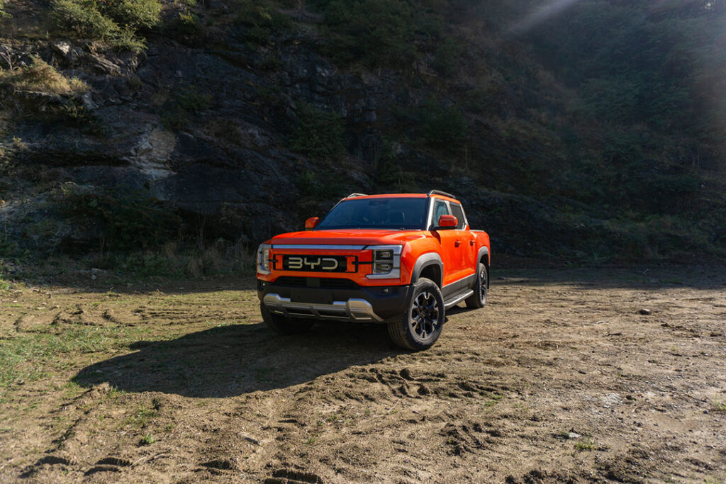 BYD Shark 6 Orange in Nelson quarry