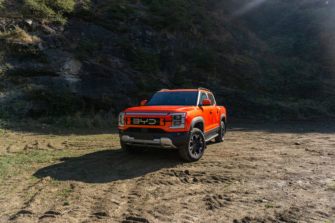 BYD Shark 6 Orange in Nelson quarry