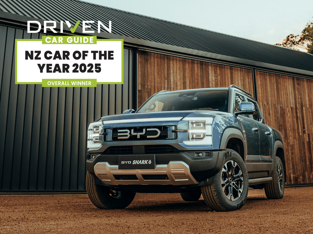 BYD Shark 6 with NZ Car of the Year 2025 logo