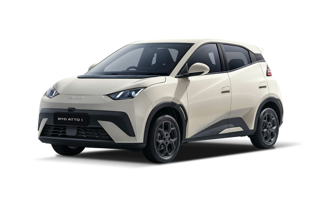 BYD ATTO 1 White on blank background